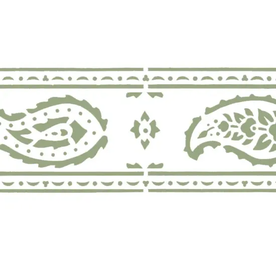 Paisley Companion Wall Stencil | 3244 by Designer Stencils | Pattern Stencils | Reusable Stencils for Painting | Safe & Reusable Template for Wall Decor | Try This Stencil Instead of a Wallpaper | Easy to Use & Clean Art Stencil Pattern {2}