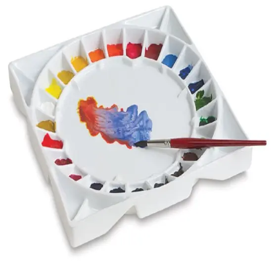 Stephen Quiller Porcelain Palette - 13" x 13" x 1 1/4" {2}