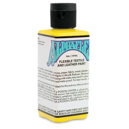 Alpha6 AlphaFlex Textile and Leather Paint - Alpha Yellow, 147 ml, Bottle {1}