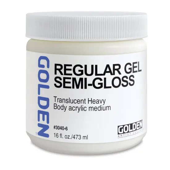 Golden Regular Acrylic Gel Medium - Semi-Gloss, 16 oz jar {1}