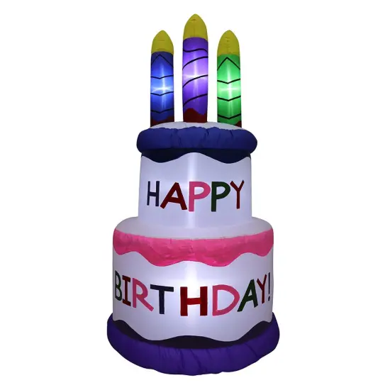 5' Air Blown Inflatable Happy Birthday Cake w/ Candles GTN00006-5 {1}
