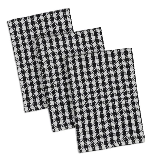 DII Black Check Heavyweight Dishtowel & Dishcloth (Set of 6) {2}