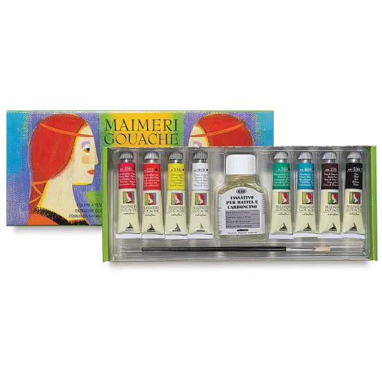 Maimeri Artist Gouache - Set of 8, Intro Colors, 20 ml Tubes {2}