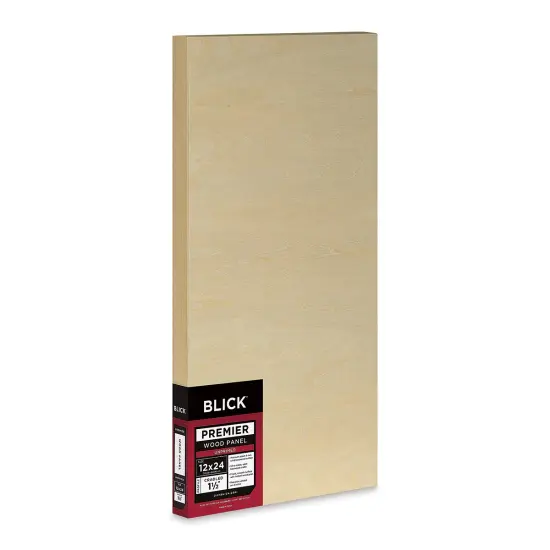 Blick Premier Wood Panel - 12" x 24", 1-1/2" Gallery Profile, Cradled {1}