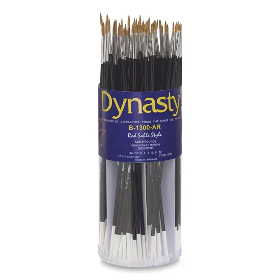 Dynasty Red Sable Brush Set - Round, Canister of 72 {2}