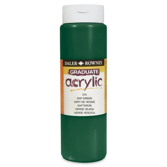 Daler-Rowney Graduate Acrylics - Sap Green, 500 ml bottle {1}