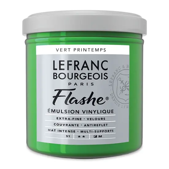 Lefranc & Bourgeois Flashe Vinyl Paint - Spring Green, 125 ml jar {2}