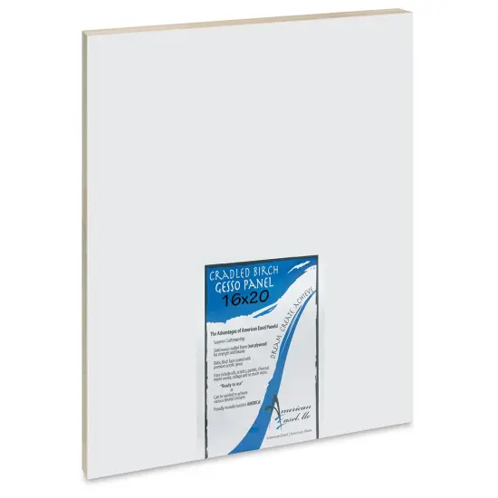 American Easel Gessoed Wood Painting Panel - 16" x 20", 7/8" Cradle {1}