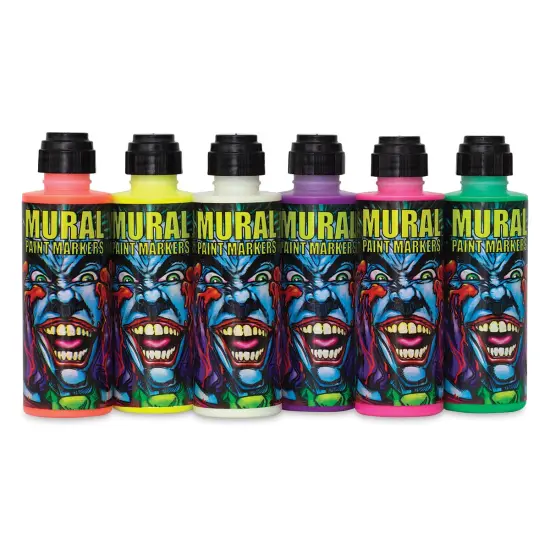 Chroma Mural Paint Markers - Neon Glow, Set of 6 {1}