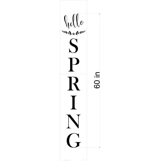 60-Inch Hello Spring Wall Stencil | 3815L by Designer Stencils | Word & Phrase Stencils | Reusable Art Craft Stencils for Painting on Walls, Canvas, Wood | Reusable Plastic Paint Stencil for Home Makeover | Easy to Use & Clean Art Stencil {2}