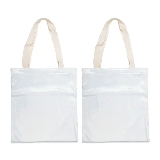 Craft Express Sublimation Printing Tote Bag - Glitter, Pkg of 2 {1}