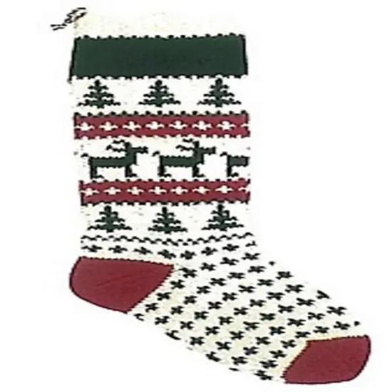 Candide Wool Yarn Christmas Stocking Knitting Kit (105 - Reindeer) Multicolor {1}