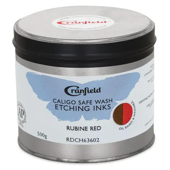 Cranfield Caligo Safe Wash Etching Ink - Rubine Red, 500 g Can {1}