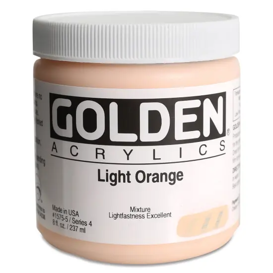 Golden Heavy Body Artist Acrylics - Light Orange, 8 oz {1}