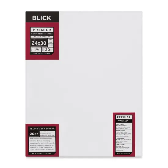 Blick Premier Heavyweight Stretched Cotton Canvas - 24" x 30", 1-3/8" Profile {2}