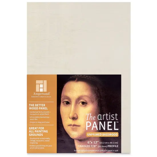 Ampersand Value Series Artist Wood Panel - 6" x 12", 7/8" Cradle {1}