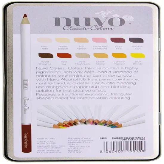 Nuvo Classic Colored Pencils 12/Pkg-Hair & Skin Tones {3}