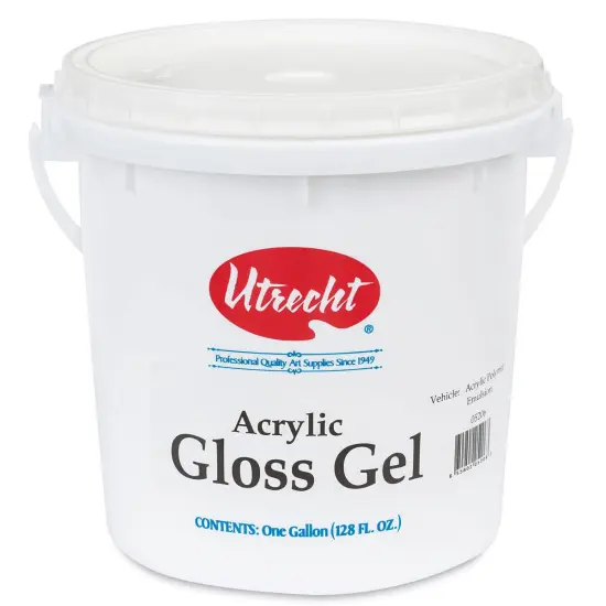 Utrecht Artists' Acrylic Gel Medium - Gloss Gel Medium, Gallon {2}