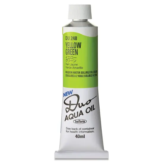 Holbein Duo Aqua Water Soluble Oils - Yellow Green, 40 ml tube {1}