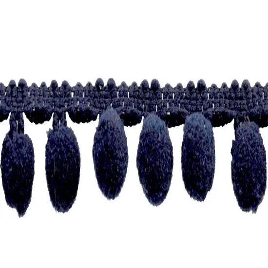 Belagio Pom Trim, 1.25" Wide, 10-Yard Bolt, Navy Blue {1}
