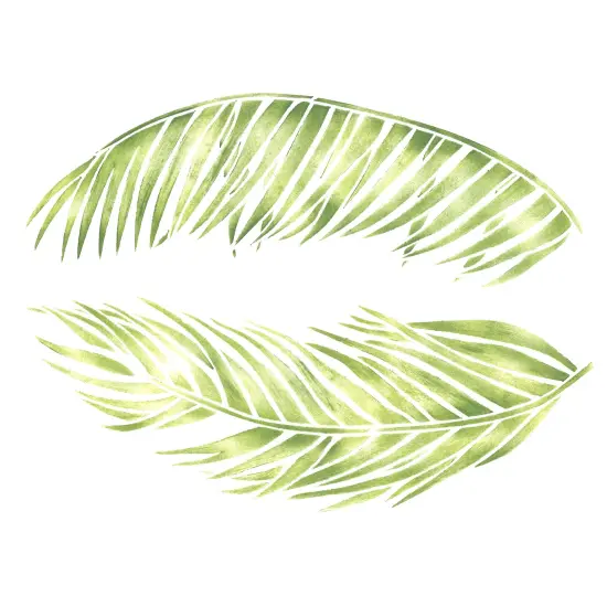 Palm Leaf Set Wall Stencil | 3803 by Designer Stencils | Reusable Art Craft Stencils for Painting on Walls, Canvas, Wood | {2}