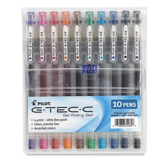 Pilot G-Tech-C Rolling Ball Gel Pens - Assorted, Pack of 10 {2}