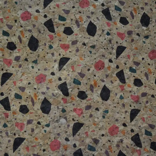 Belagio Cork Fabric, 18" x 15", Terrazzo Print, Natural Multi {1}