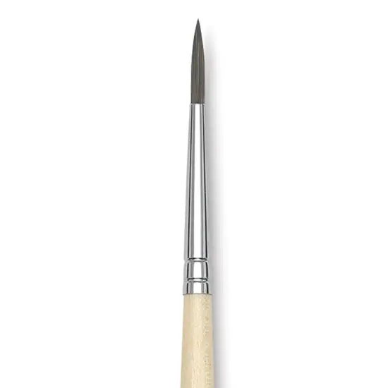 Da Vinci Petit Gris Pur Blue Squirrel Brush - Round, Short Handle, Size 3 {1}