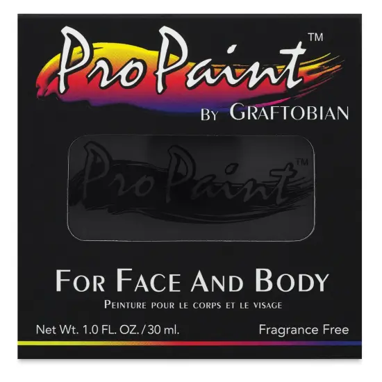 Graftobian Pro Paint Face and Body Paint - Raven Black, 30 ml {1}
