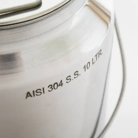 Functional and Decorative Stainless Steel Milk Can 11" H 2.6 Gallon {6}