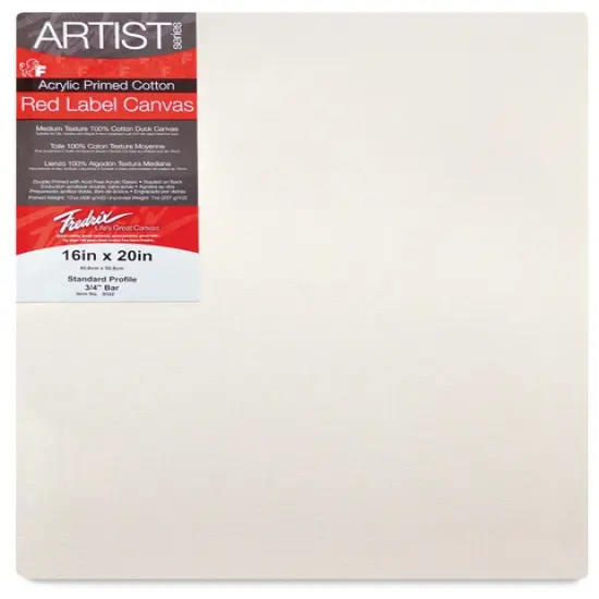 Fredrix Red Label Cotton Canvas - 16" x 20", 3/4" Profile {2}