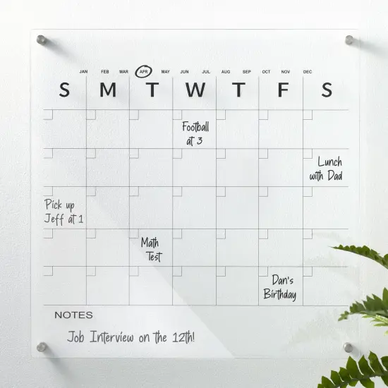 mDesign Square Acrylic Wall Calendar {2}