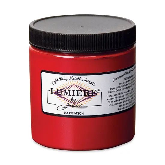 Jacquard Lumiere Acrylic - Crimson, 8 oz Jar {1}