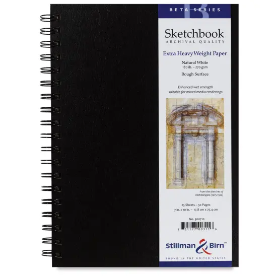 Stillman & Birn Beta Series Sketchbook - 10" x 7", Portrait, Wirebound, 25 Sheets {2}