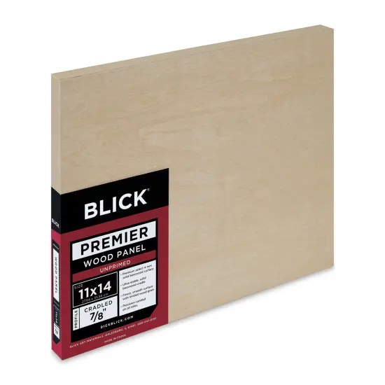 Blick Premier Wood Panel - 11" x 14", 7/8" Traditional Profile, Cradled {1}