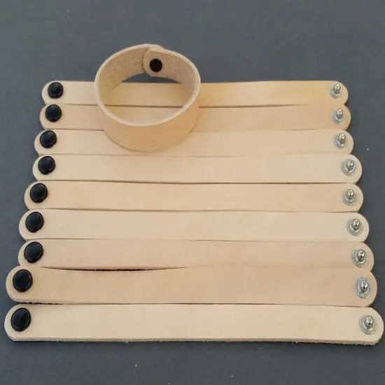 5/8 Inch Natural Leather Bracelets Blank 10 Pack &ndash; DIY for Stamping, Tooling, Painting, Engraving, Burning & Decorating {5}