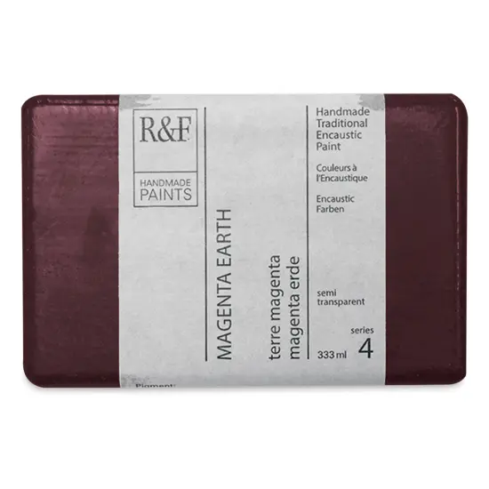 R&F Encaustic Paint Block - Magenta Earth, 333 ml, Block {1}