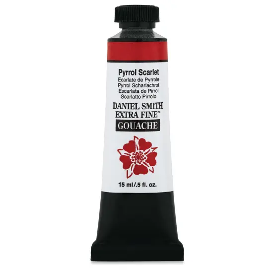 Daniel Smith Extra Fine Gouache - Pyrrol Scarlet, 15 ml Tube {1}