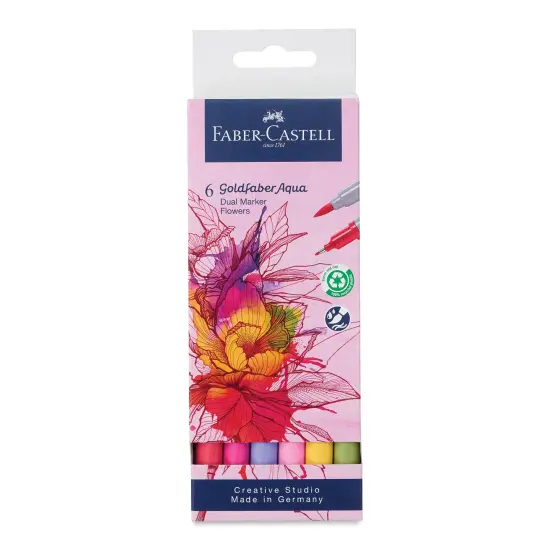 Faber-Castell Goldfaber Aqua Dual Markers - Flowers, Set of 6 {1}