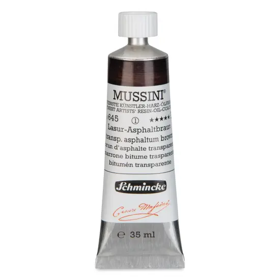 Schmincke Mussini Oil Color - Transparent, Asphaltum Brown Translucent, 35 ml tube {1}