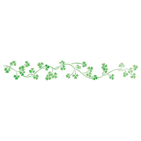 Shamrock Wall Stencil | 3144 by Designer Stencils | Reusable Art Craft Stencils for Painting on Walls, Canvas, Wood | Reusable Plastic Paint Stencil for Home Makeover | Easy to Use & Clean Art Stencil {1}