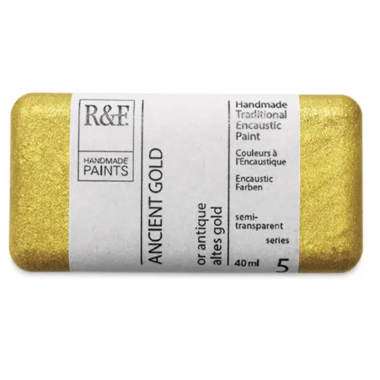 R&F Encaustic Paint Block - Ancient Gold, 40 ml, Block {1}