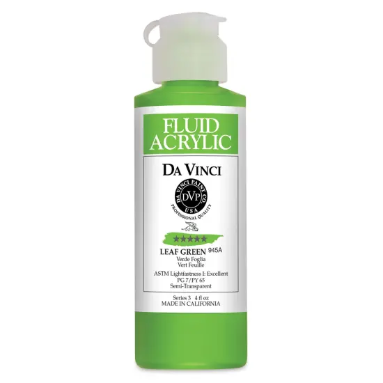 Da Vinci Fluid Acrylics - Leaf Green, 4 oz bottle {1}