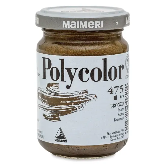 Maimeri Polycolor Vinyl Paints - Bronze, 140 ml jar {1}
