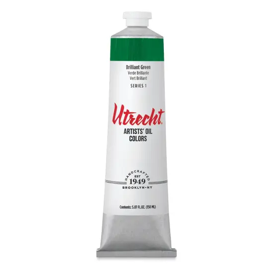 Utrecht Artists' Oil Paint - Brilliant Green, 150 ml tube {2}