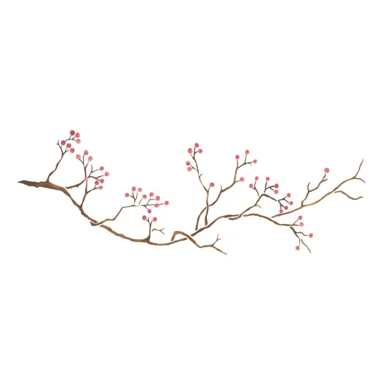 Winterberry Wall Stencil | 2866 by Designer Stencils | Floral Stencils | Reusable Art Craft Stencils for Painting on Walls, Canvas, Wood | Reusable Plastic Paint Stencil for Home Makeover | Easy to Use & Clean Art Stencil {1}