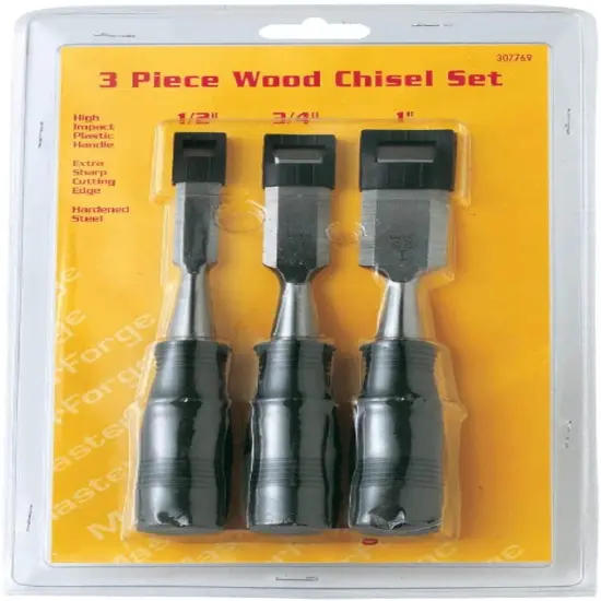 Do It Best DIB 307769 Master Forge 3 Piece Wood Chisel Set Sharp Hardened Steel {3}