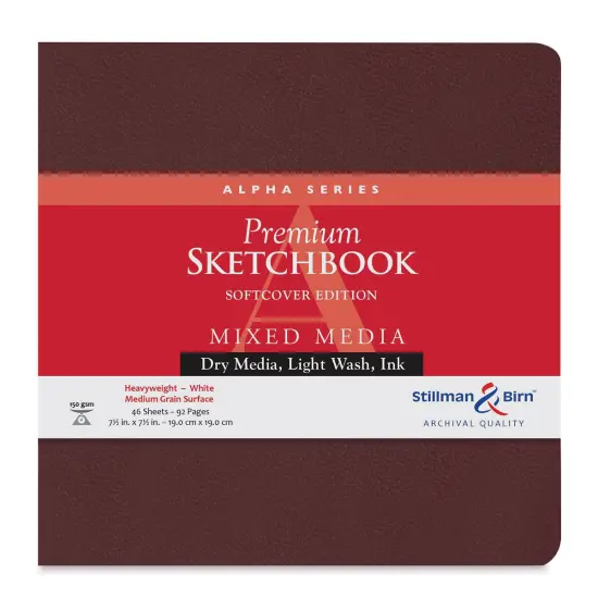 Stillman & Birn Alpha Series Sketchbook - 7-1/2" x 7-1/2", Soft Cover, 46 sheets {1}