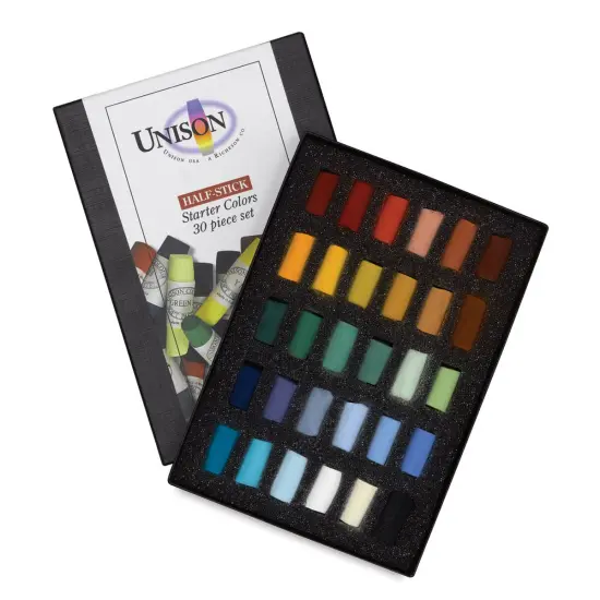 Unison Handmade Pastels - Assorted Colors, Set of 30, Half Stick {1}