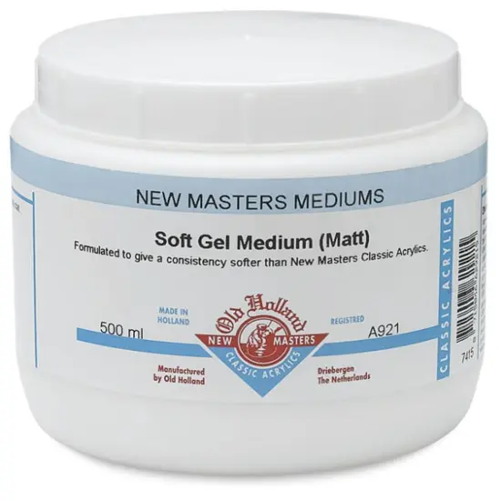 Old Holland New Masters Soft Gel Medium - Matte, 500 ml jar {1}